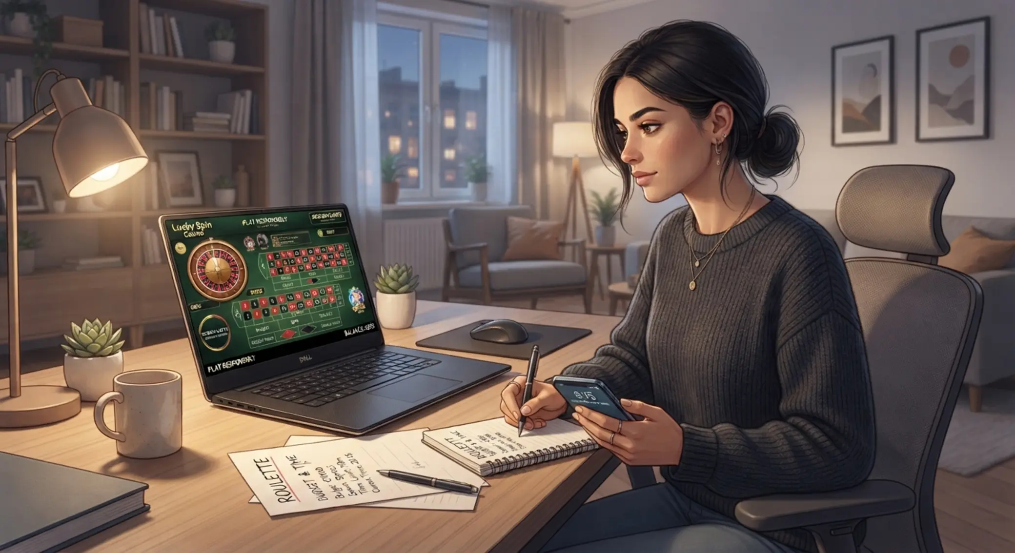 Hráč sleduje čas a rozpočet pri online rulete